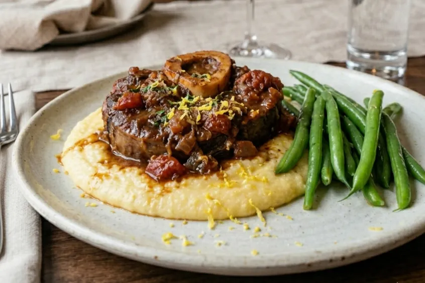Braised Osso Bucco with  Polenta