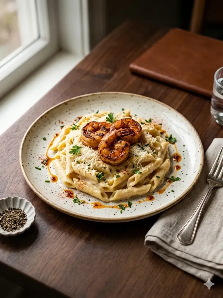 Cajun Grilled Shrimp Alfredo